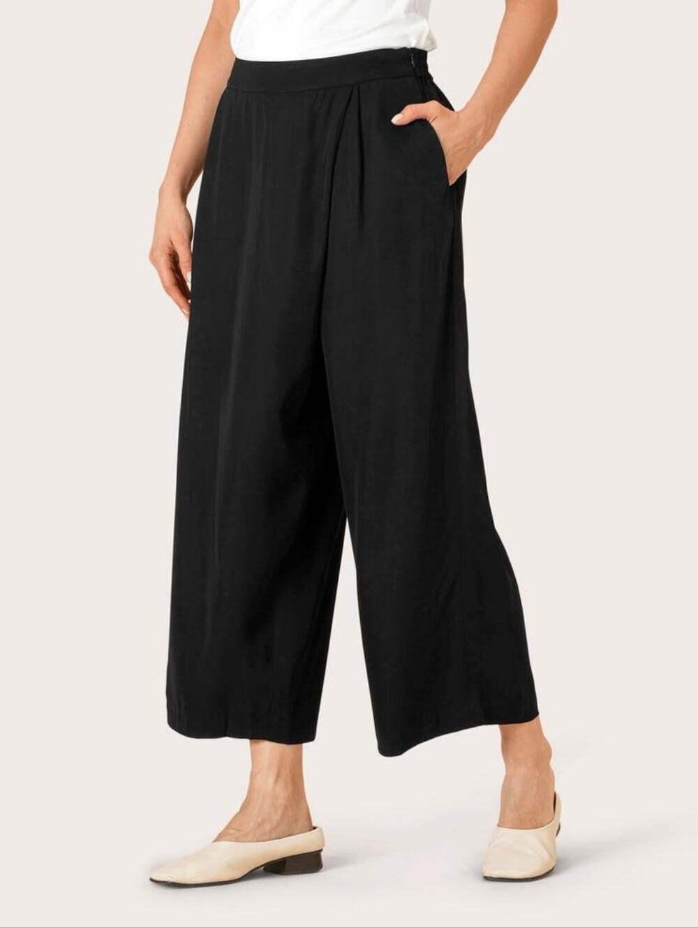 🆕️ Masai Copenhagen Pollia Asymmetric Overlap Loose Wide Leg Trouser in Black